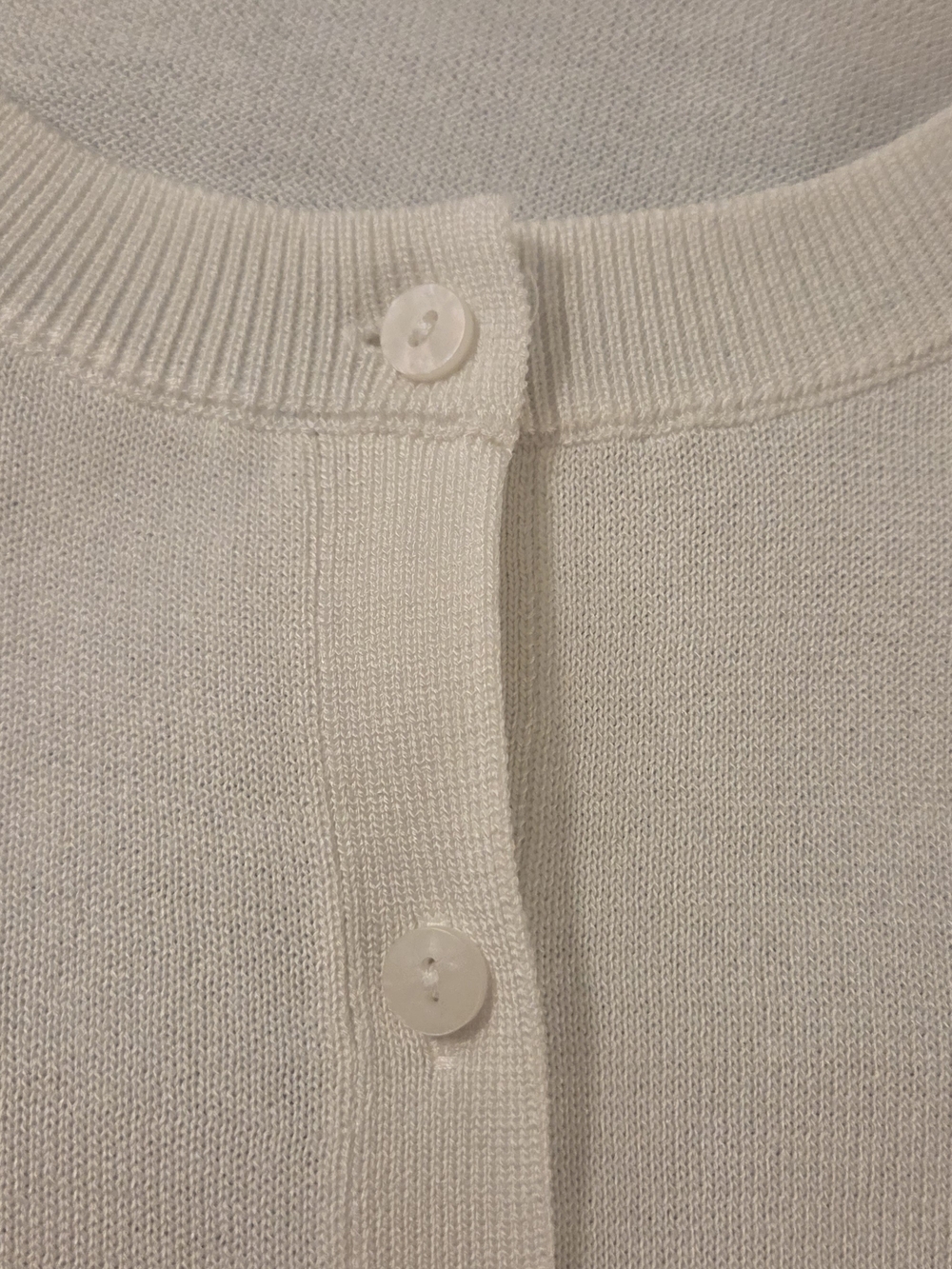 Cream Button-Front Cardigan - Picture 3 of 7